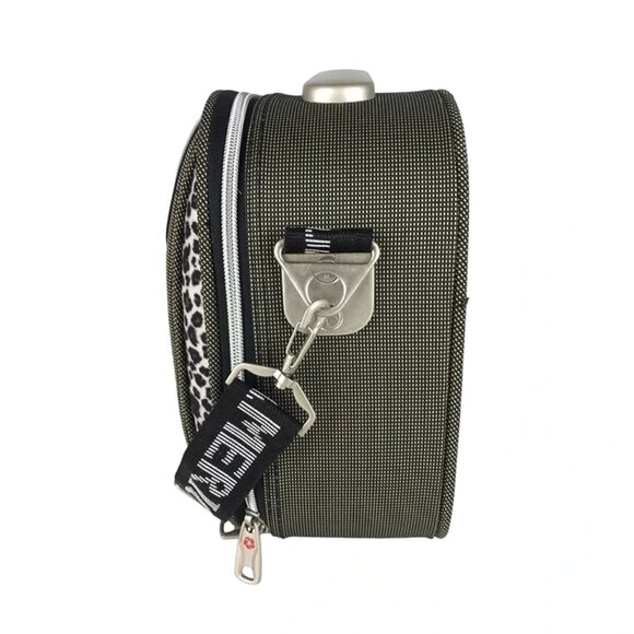 American Uni Womens Brown Black White Adjustable Cosmetic Makeup‎ Organizer Bag - Picture 2 of 10